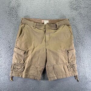 Vintage Mossimo Shorts Mens 38 Brown Canvas Cotton Cargo Workwear Utility Travel